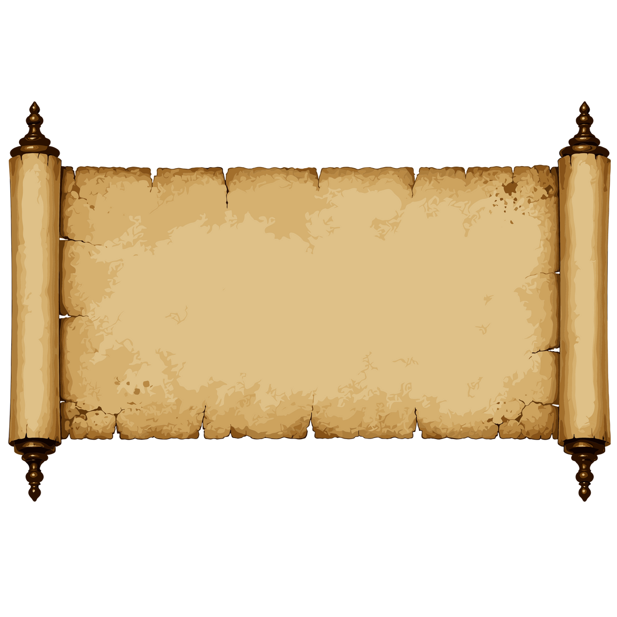Antique Halloween parchment scroll with aged medieval texture