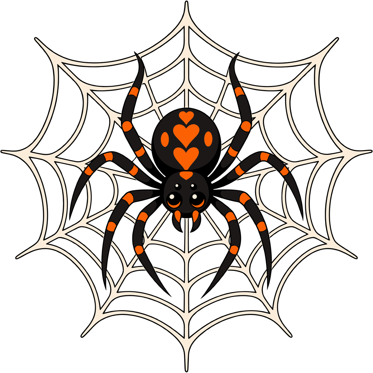 Halloween spider web and spider design