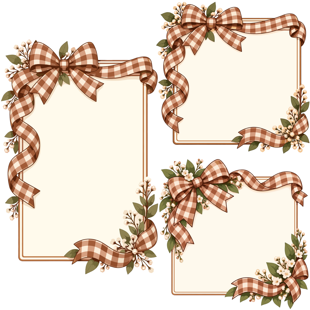 Autumn gingham paper for text