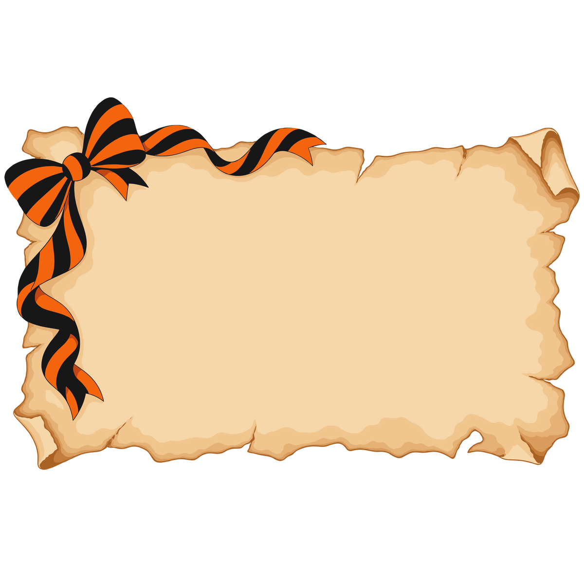 Haunted Halloween Parchment Banner with Bow