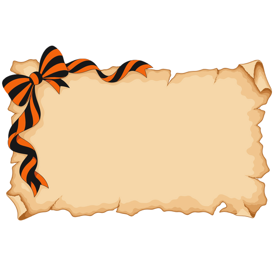 Haunted Halloween Parchment Banner with Bow