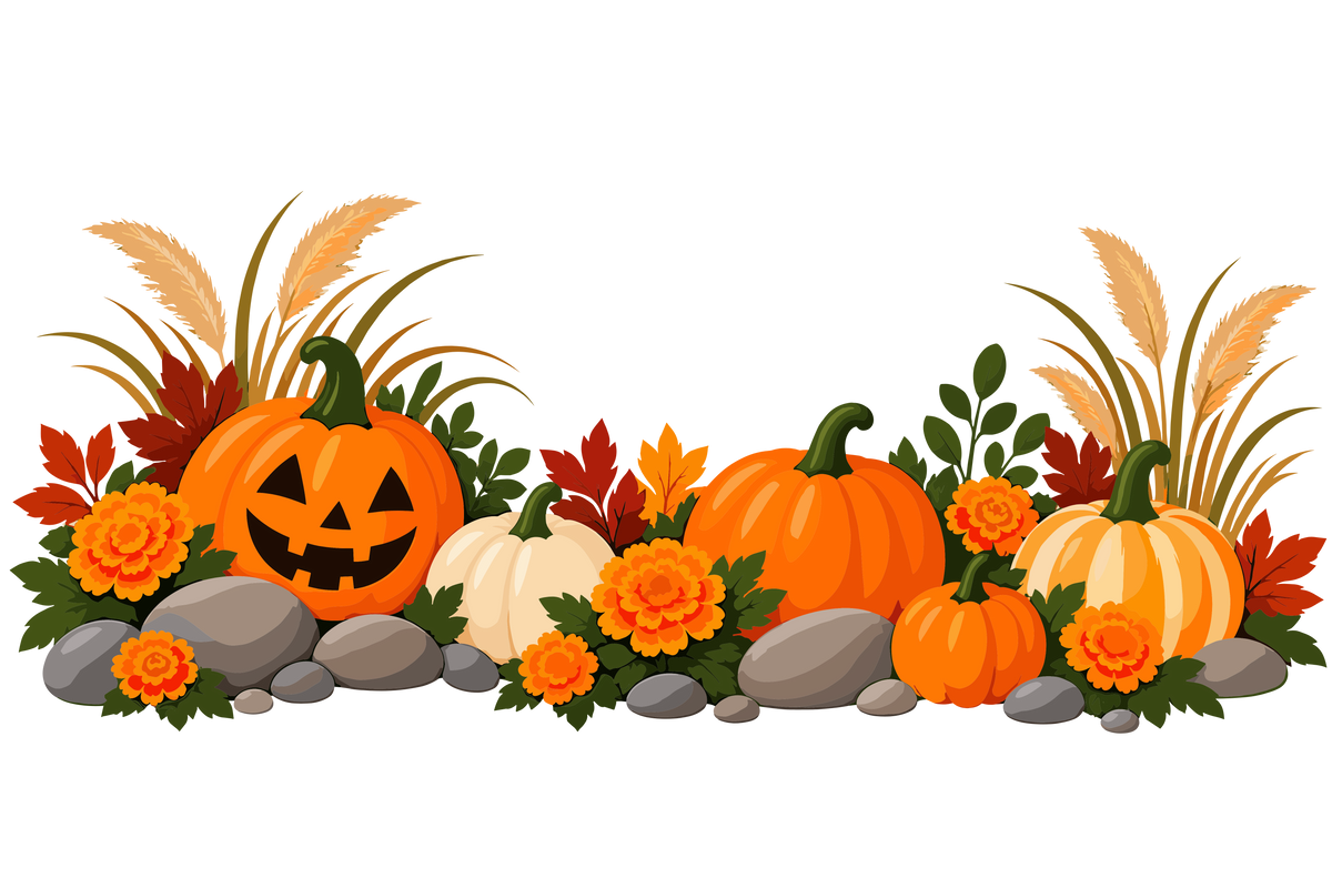 Halloween pumpkin clipart set of 4