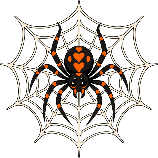 Halloween spider web and spider design