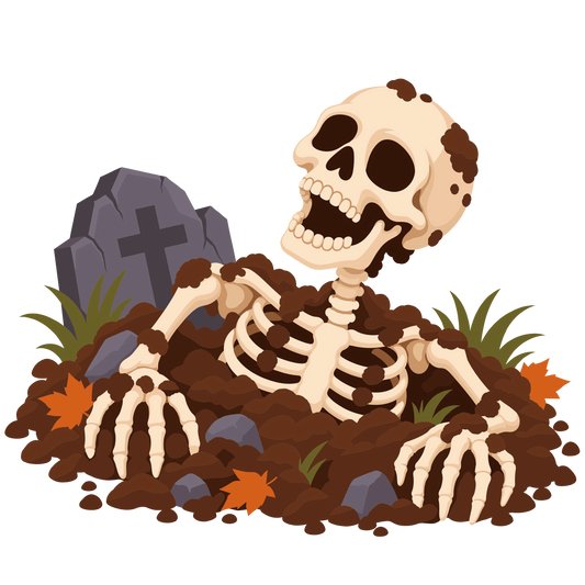 Halloween skeleton pumpkin graveyard design set of 3