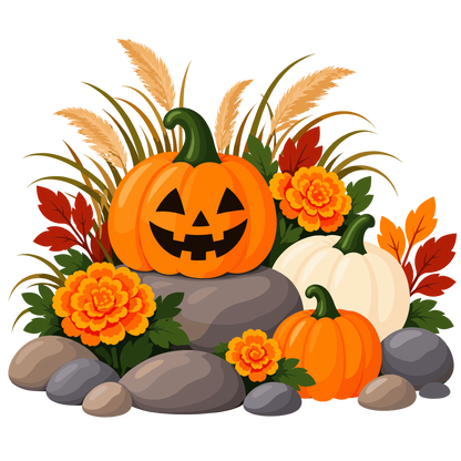 Halloween pumpkin clipart set of 4