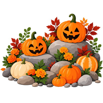 Halloween pumpkin clipart set of 4