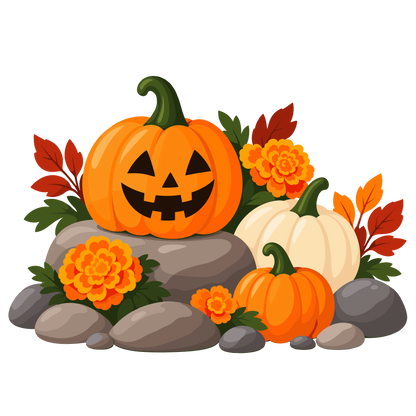 Halloween pumpkin clipart set of 4