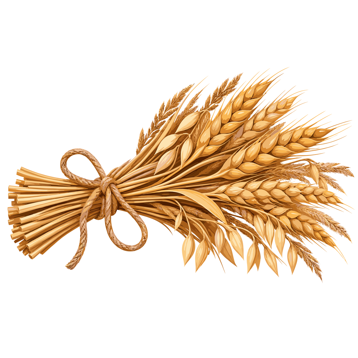 Rustic wheat and grain bundle clipart