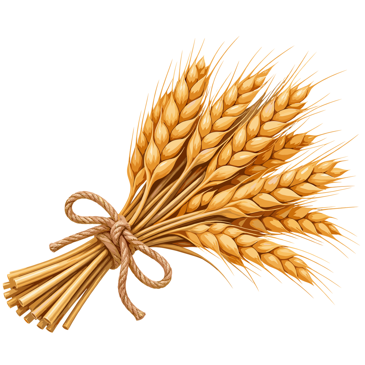 Golden wheat bundle clipart