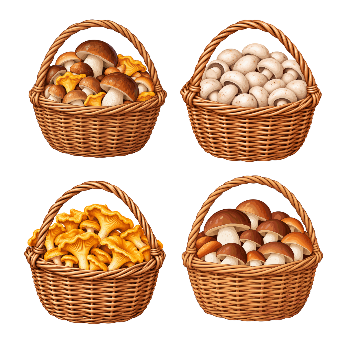 Wild mushroom baskets – autumn woodland collection