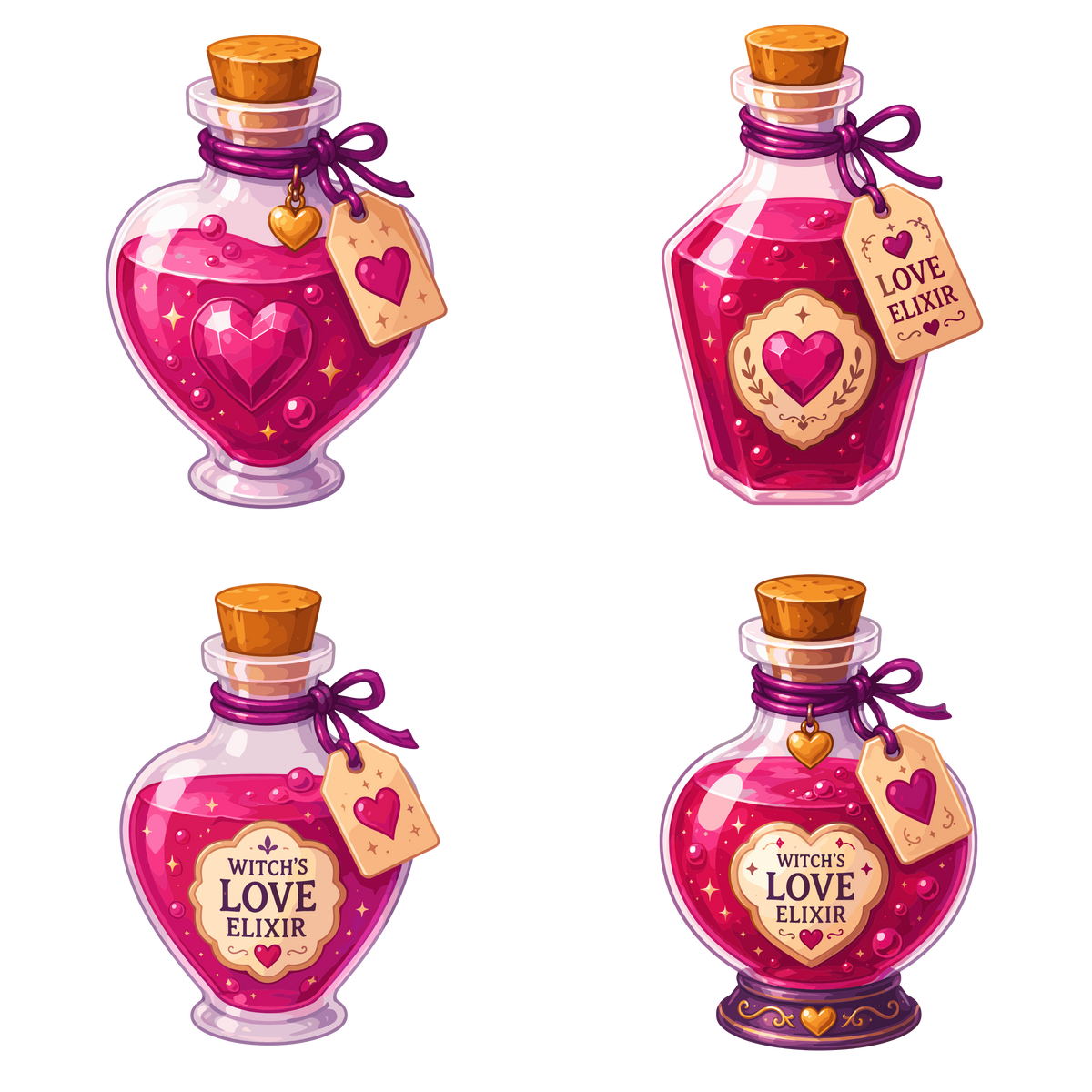 Witch love elixir clipart